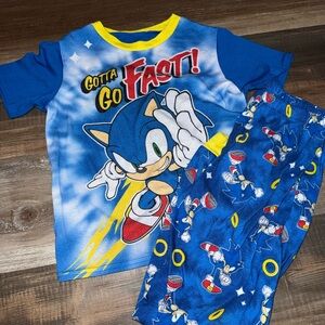 Sonic the Hedgehog Kids Pajama Set - Blue and Yellow